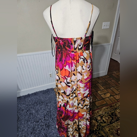 NWT! Bisou Bisou Spaghetti Strap Colorful Dress Size 8 - Picture 3 of 4